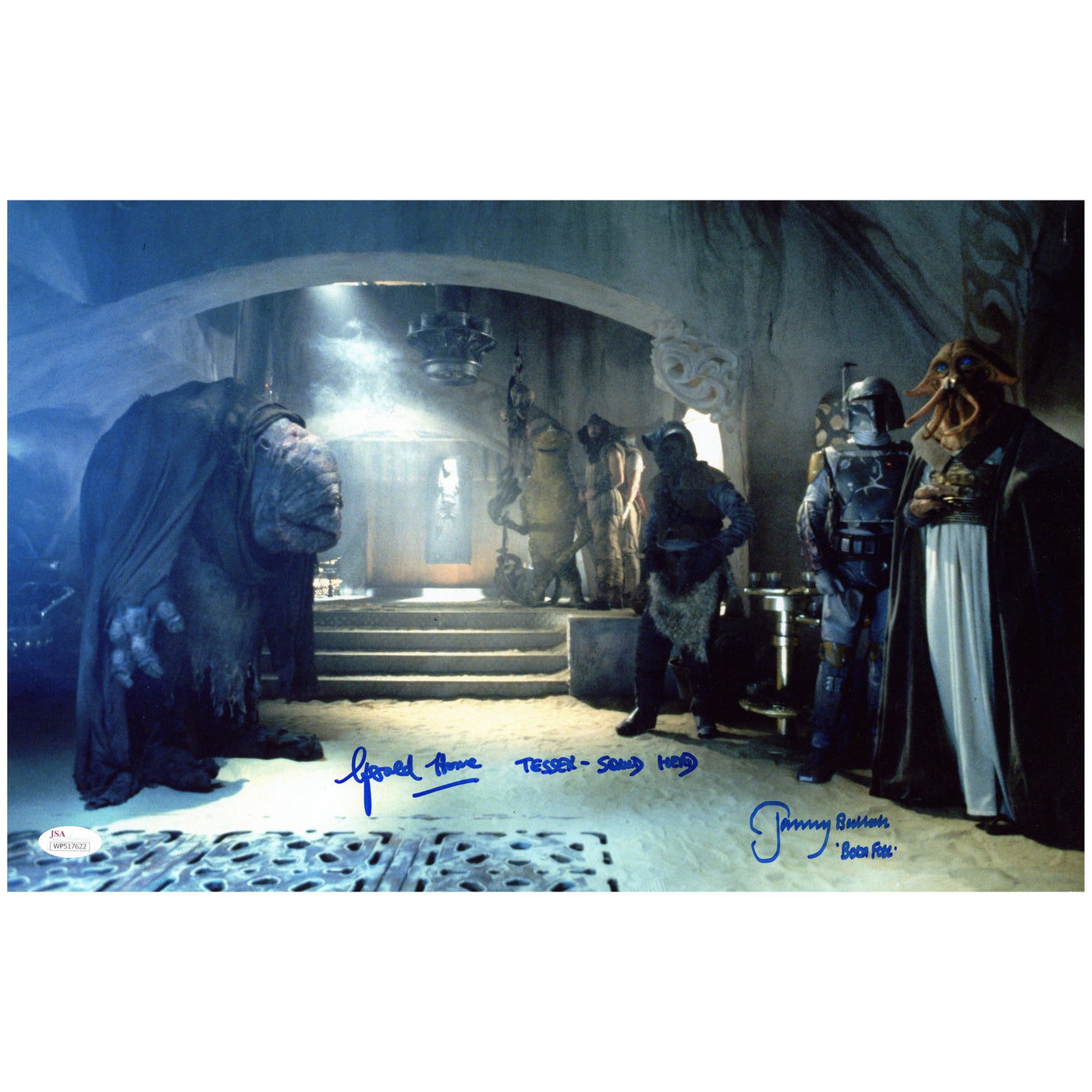 Jeremy Bulloch + Gerald Home Signed 11x17 Photo Star Wars Autographed JSA COA