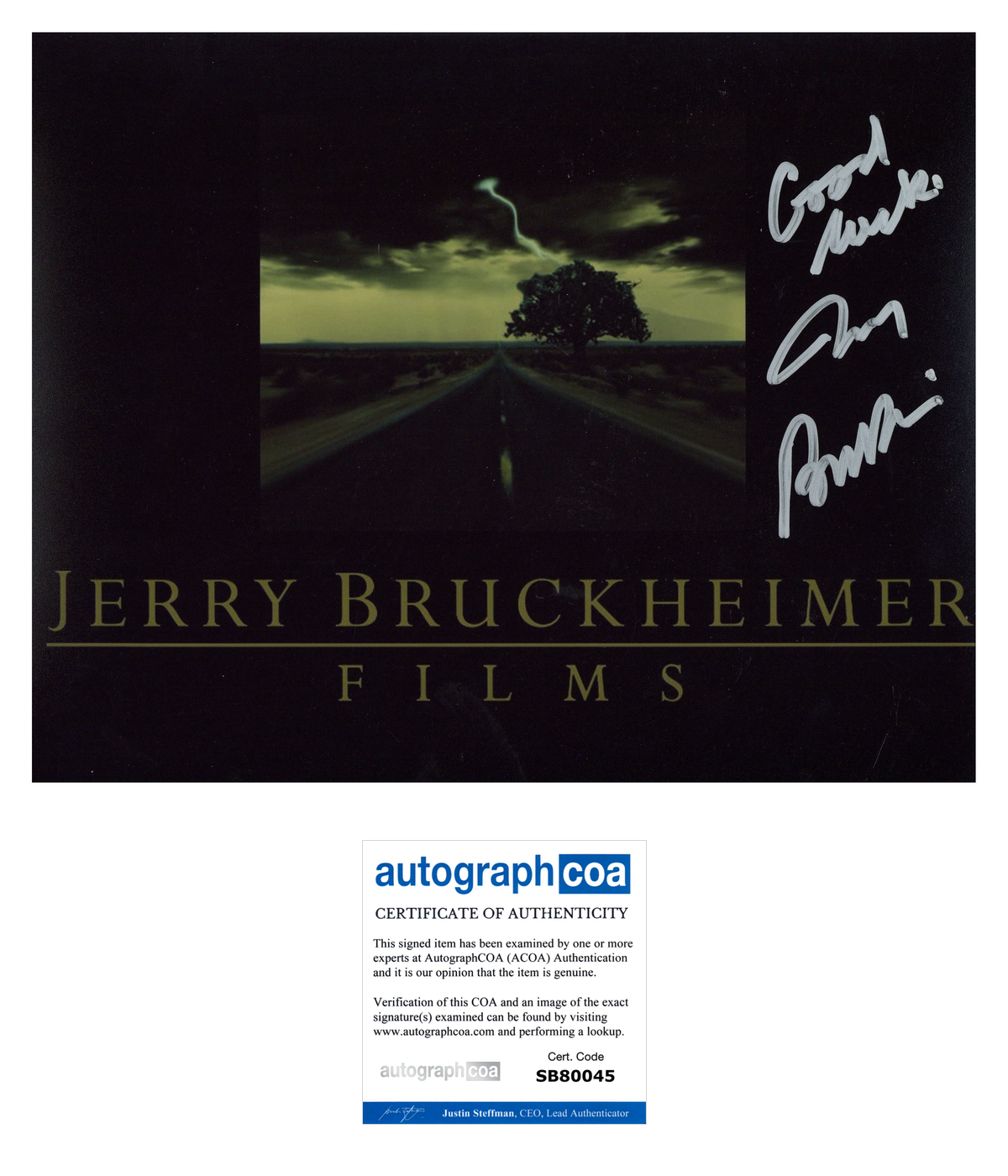 Jerry Bruckheimer Signed 8x10 Photo Autographed ACOA