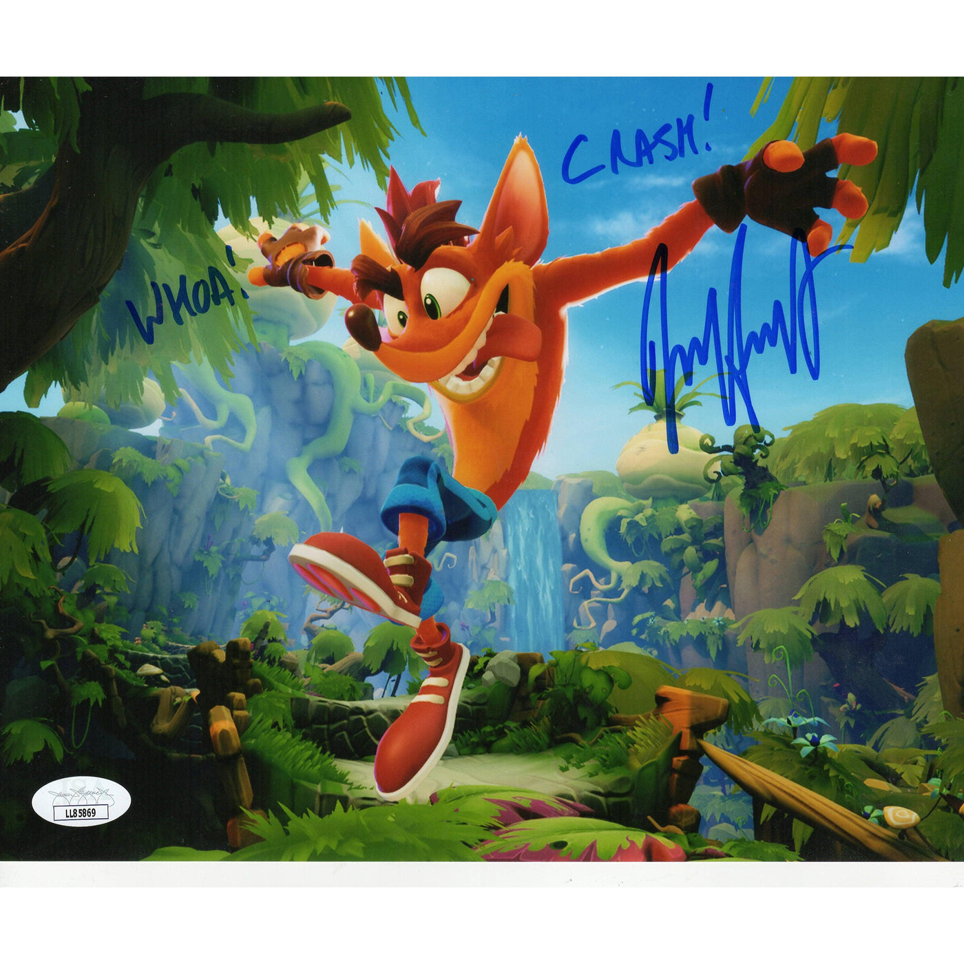 Jess Harnell Autograph 8x10 Photo Crash Bandicoot Signed JSA COA