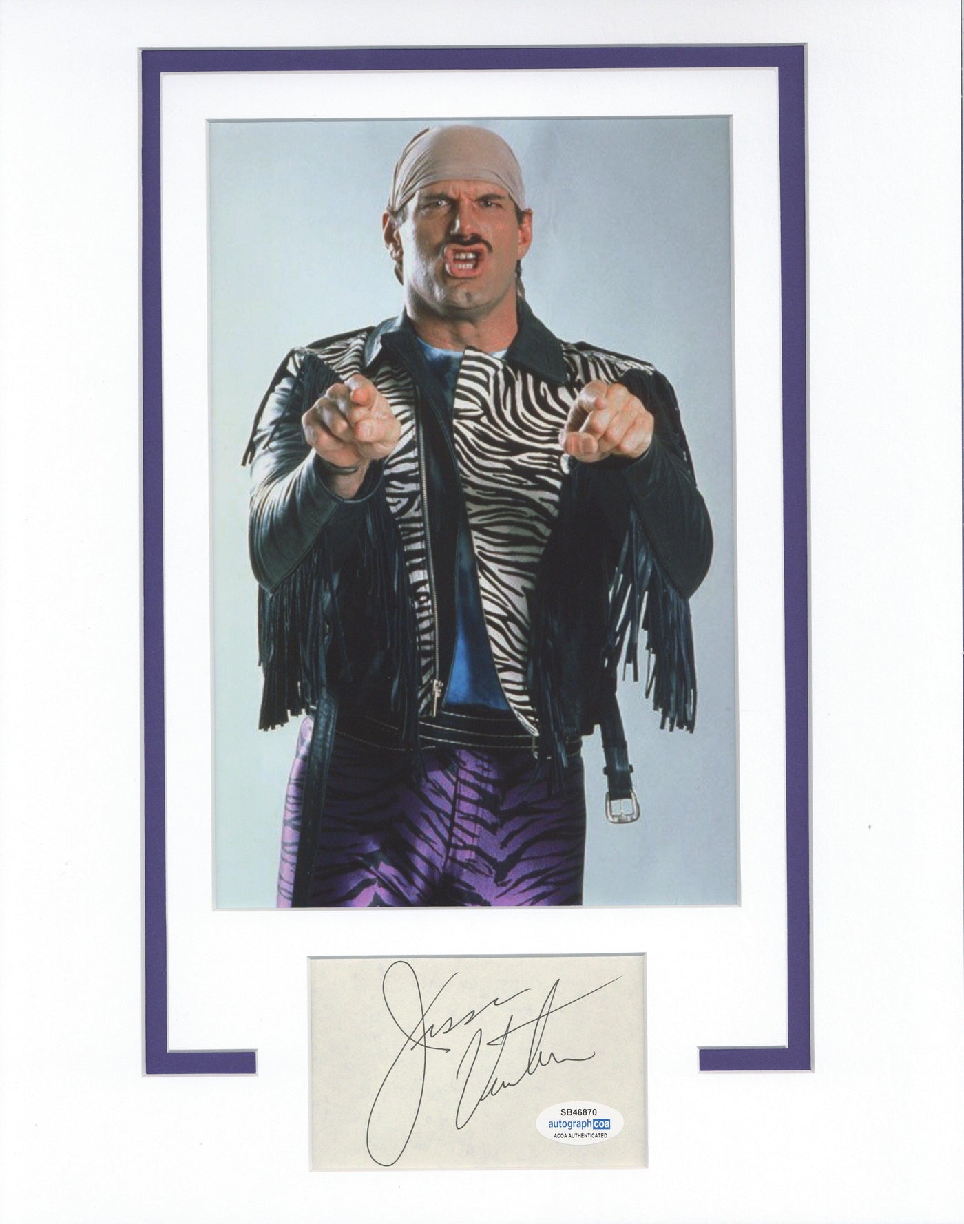 Jesse Ventura Signed Cut Pro Wrestler Governor Framed ACOA