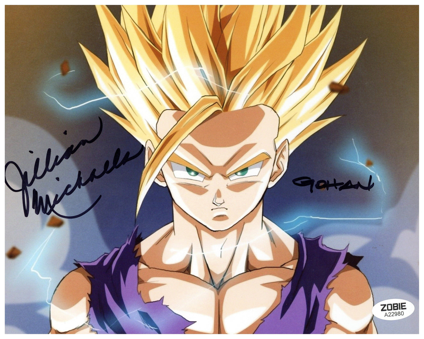 Jillian Michaels Signed 8x10 Photo Dragon Ball Z Gohan Autographed Zobie COA #2