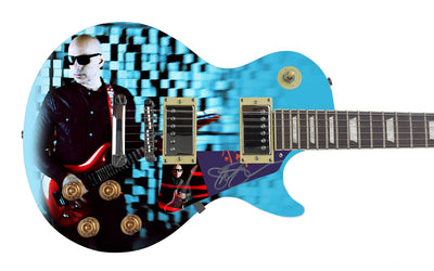 Joe Satriani Autographed Signed Electric LP Photo Guitar ACOA 5