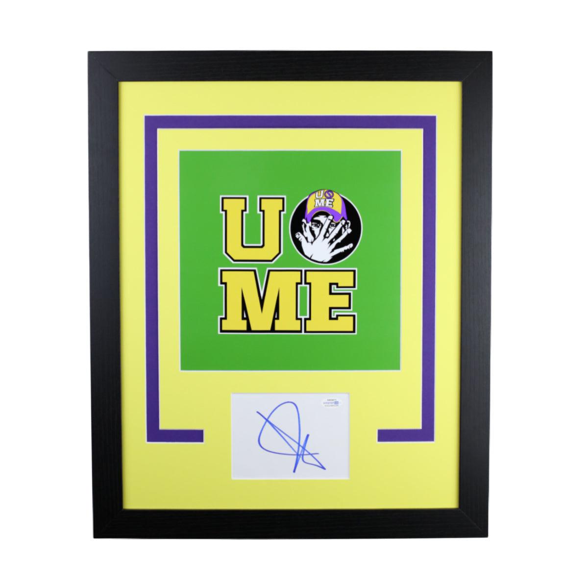 John Cena Signed Cut Custom Framed 16x20 WWE Autographed ACOA