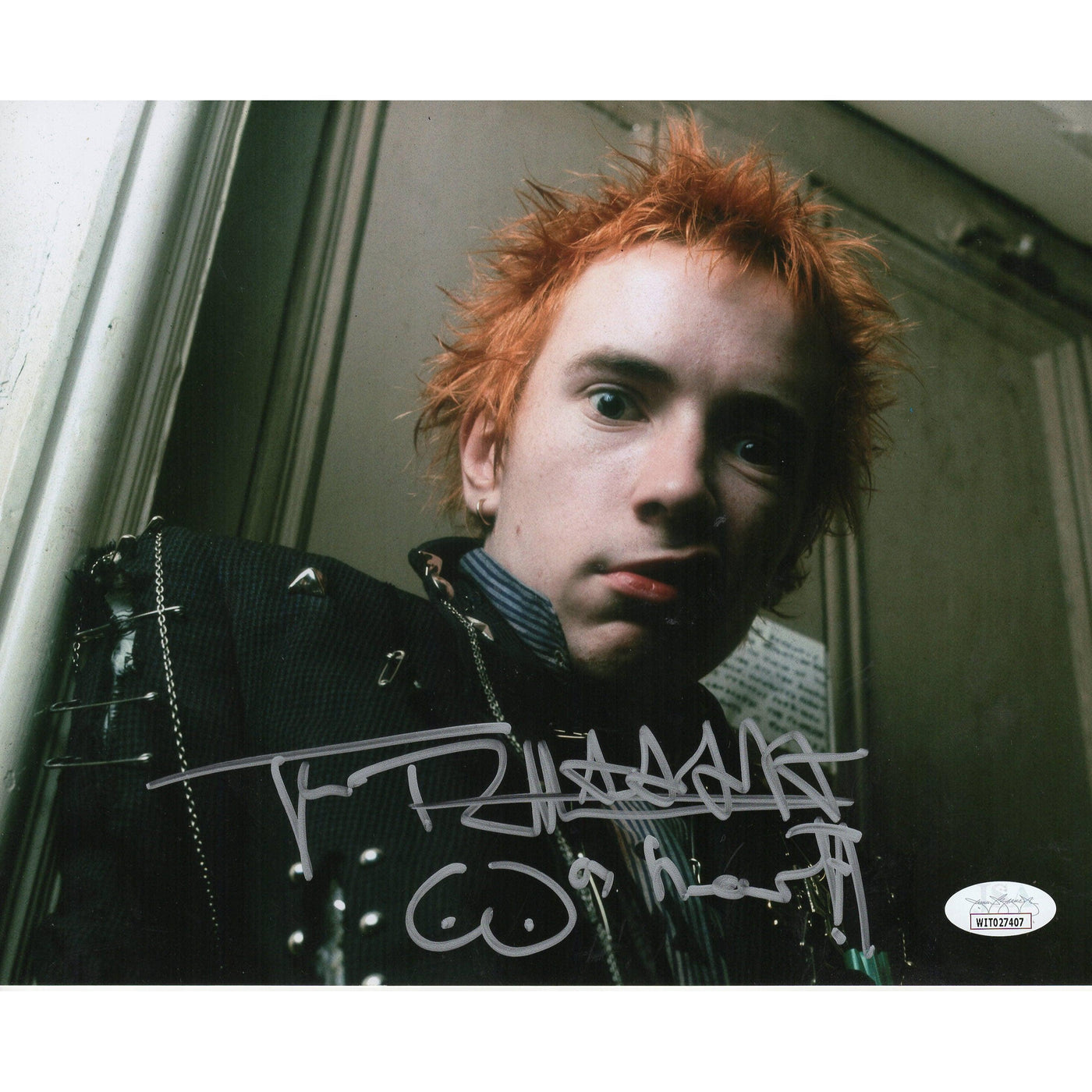 Johnny Rotten Autograph 8X10 Photo Sex Pistols Signed JSA COA Witness 5