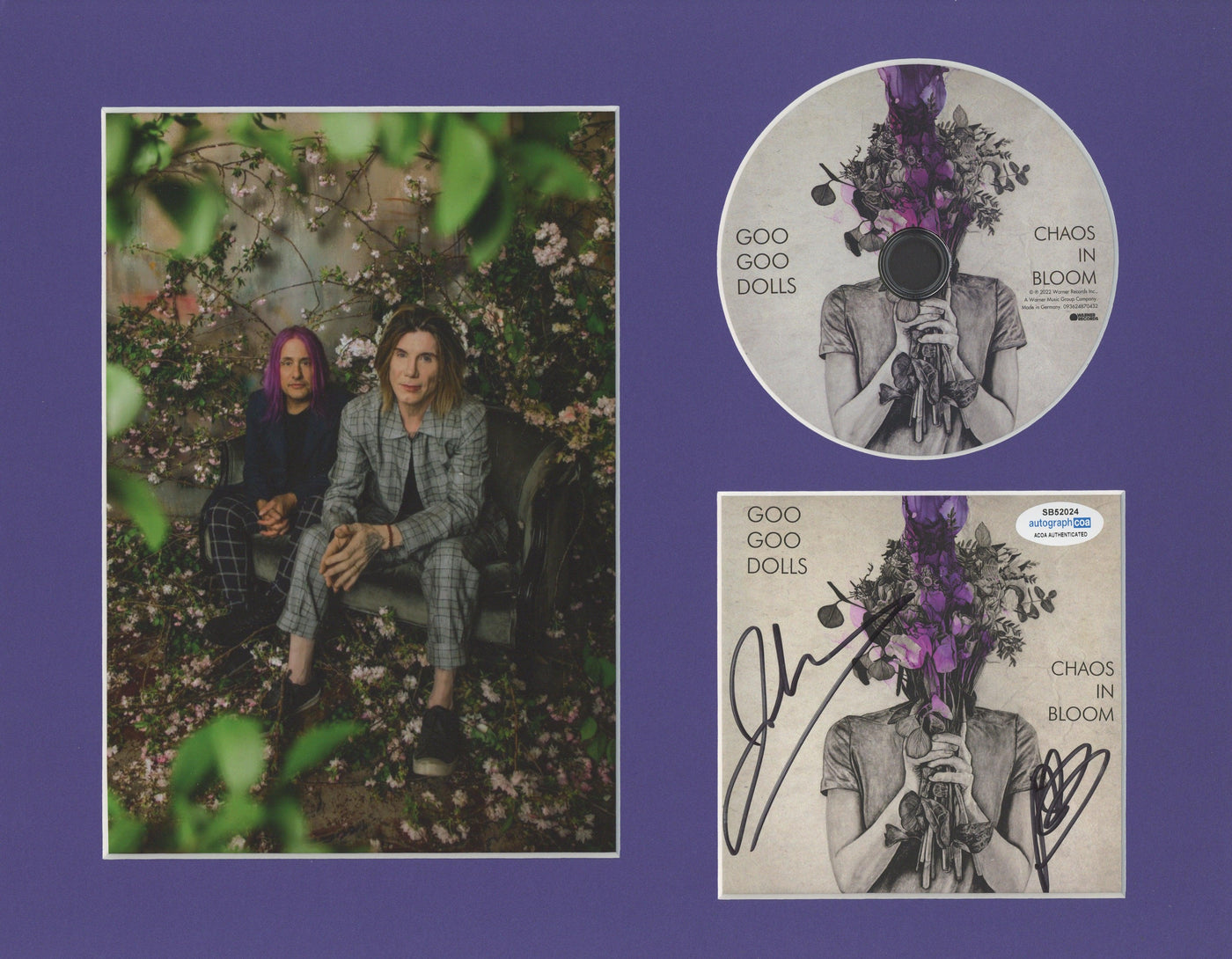 Johnny Rzeznik & Robby Takac Signed Goo Goo Dolls CD Custom Framed ACOA