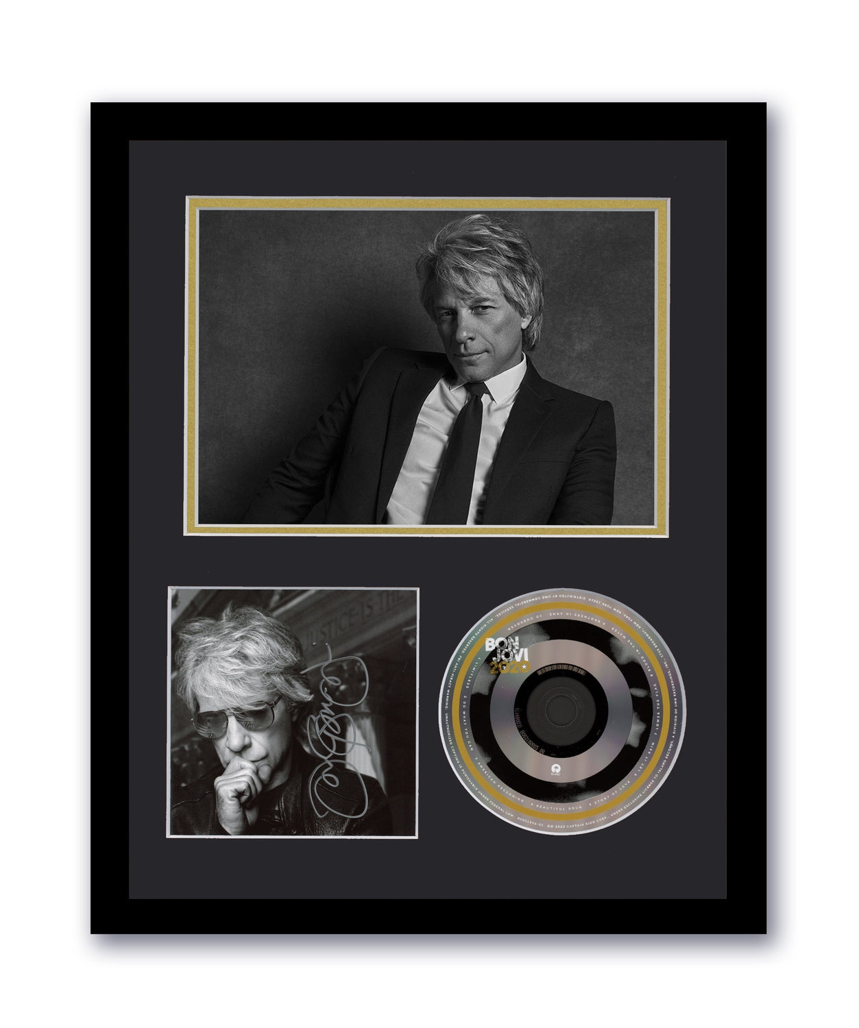 Jon Bon Jovi Autographed Signed 11x14 Framed CD 20/20 ACOA 3