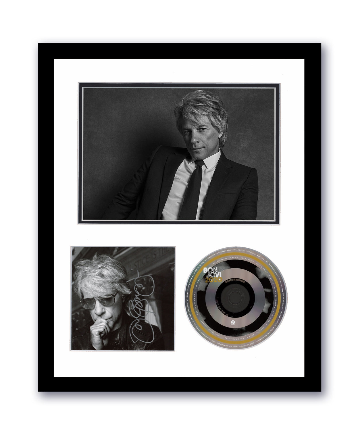 Jon Bon Jovi Autographed Signed 11x14 Framed CD 20/20 ACOA 4