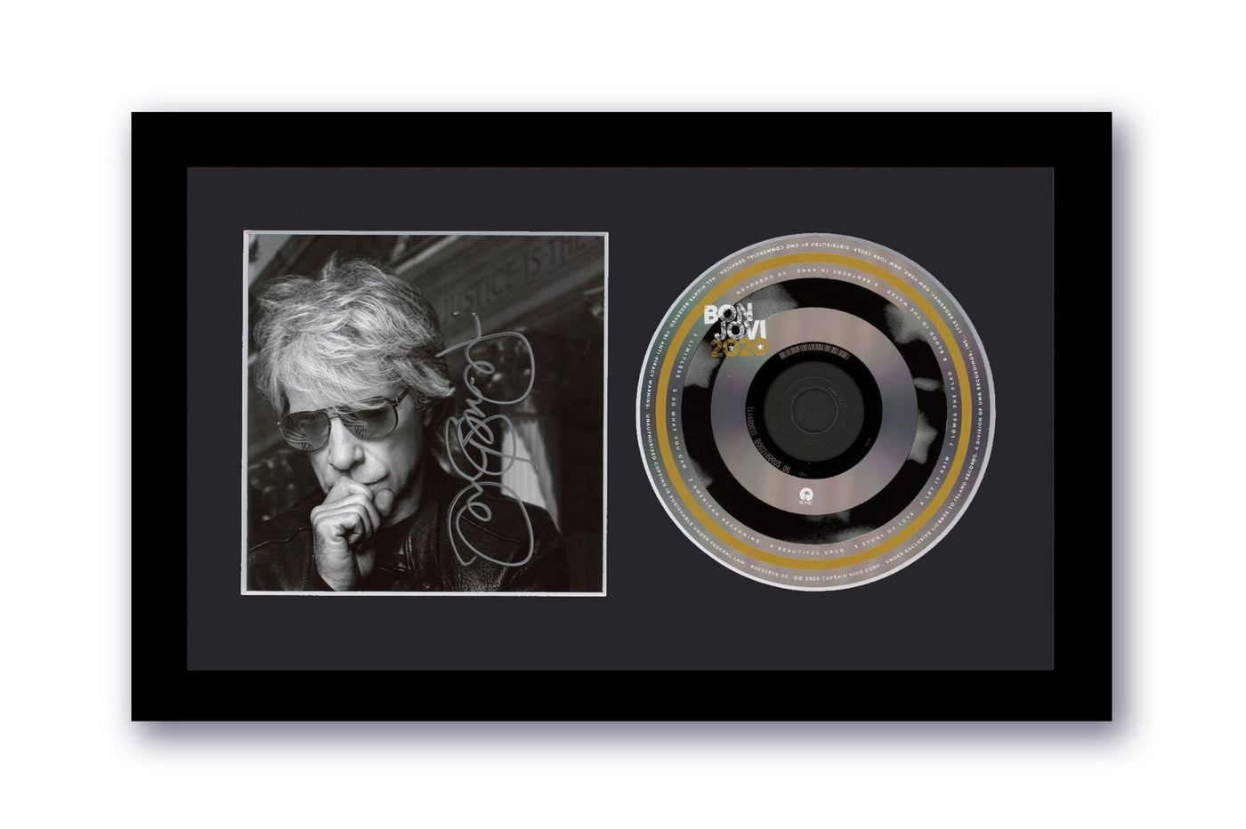 Jon Bon Jovi Autographed Signed 7x12 Framed CD 20/20 ACOA 2