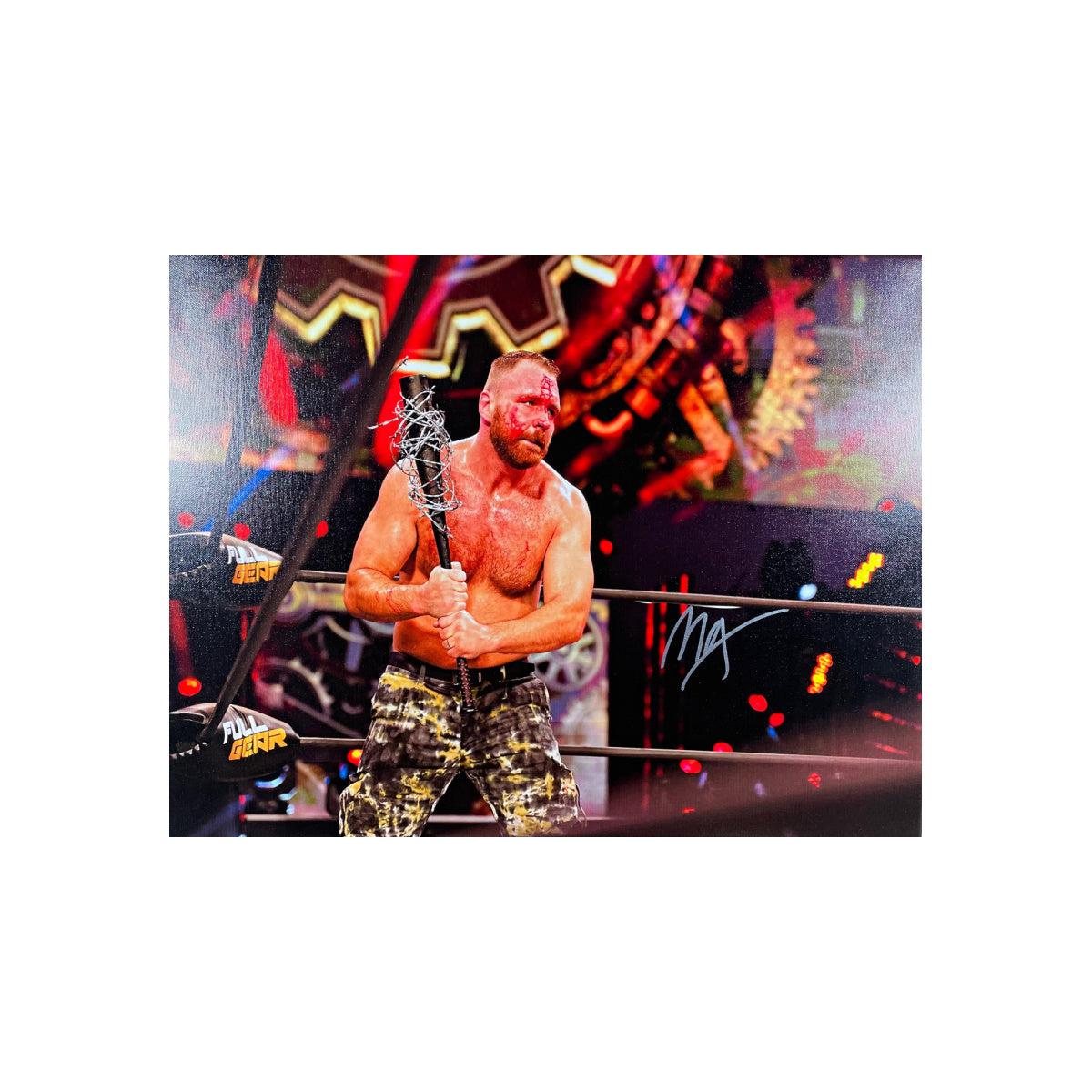 Jon Moxley Autographed 16x20 Skretched Canvas AEW Champion Signed JSA COA 2
