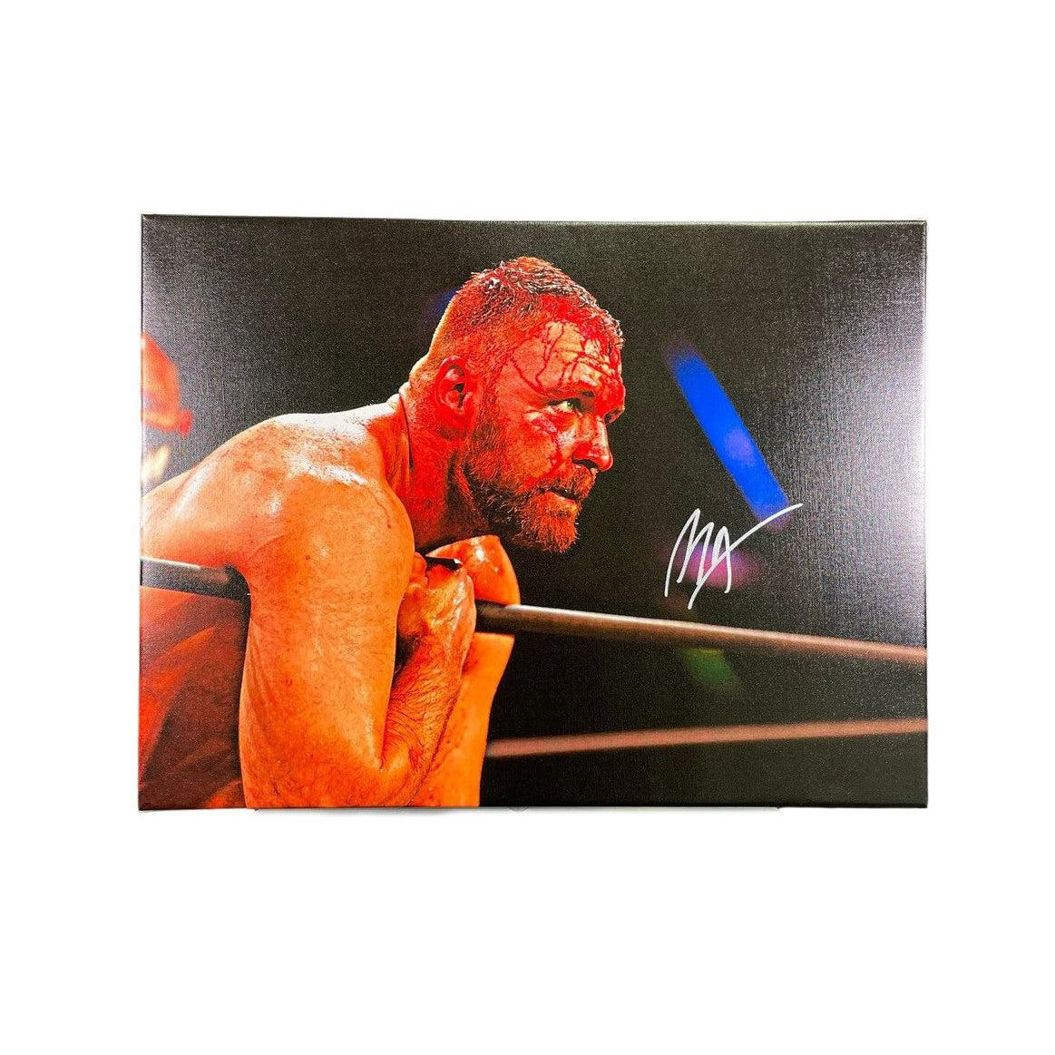 Jon Moxley Autographed 16x20 Skretched Canvas AEW Champion Signed JSA COA