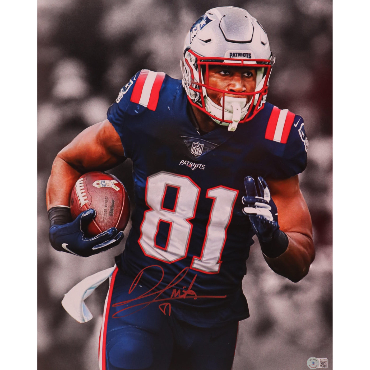 Jonnu Smith Signed 16x20 Photo New England Patriots Autographed BAS COA 2