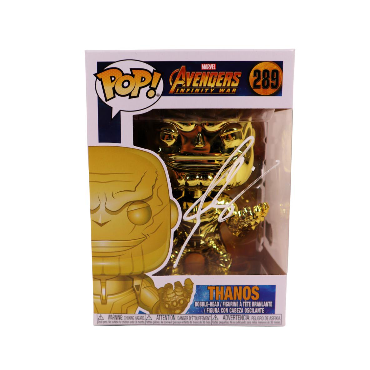 Josh Brolin Signed Funko Pop Marvel Thanos Avengers Autographed BAS COA GOLD CHROME