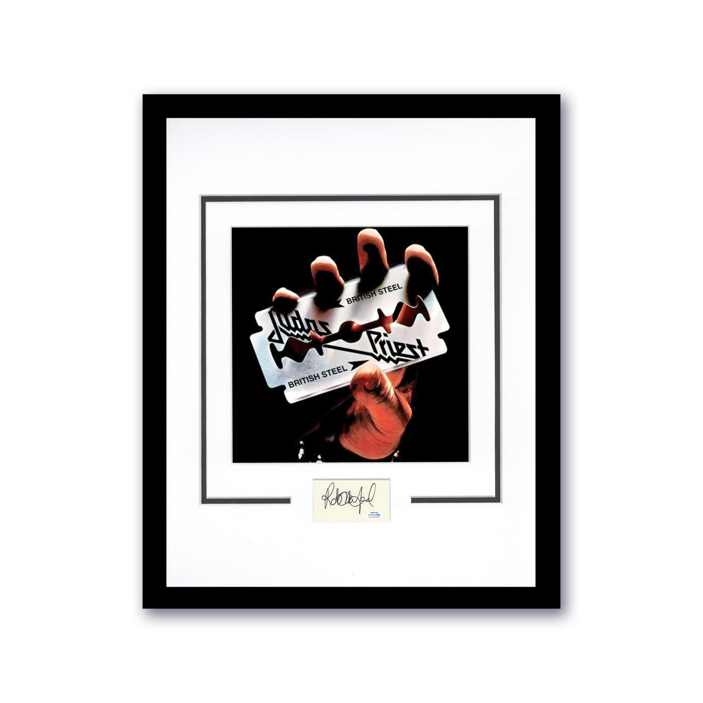 Judas Priest Rob Halford Autograph Signed 11x14 Framed Photo British Steel ACOA