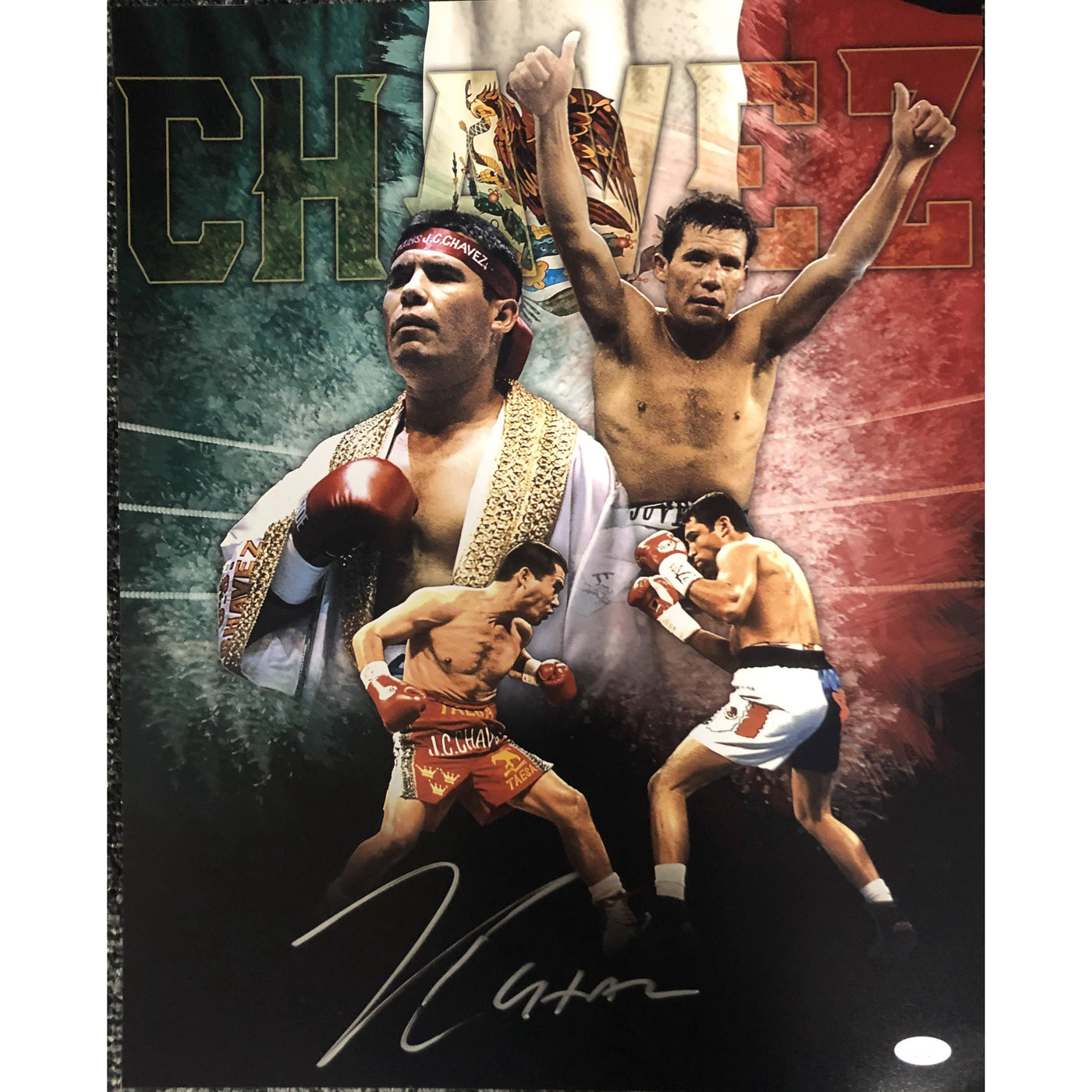 Julio Cesar Chavez Autograph 16x20 Photo Boxing Hall of Famer Signed JSA COA 2