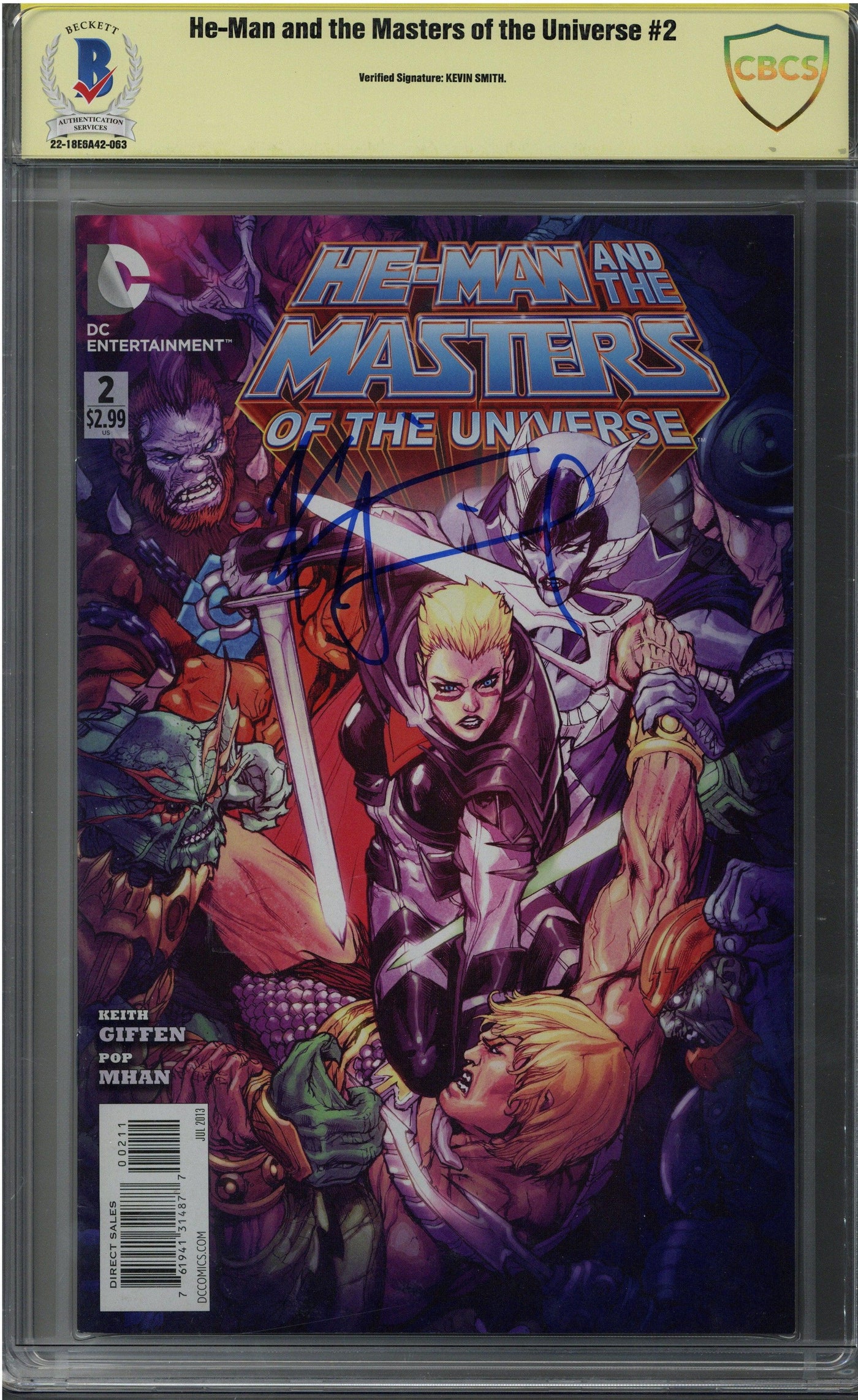 KEVIN SMITH SIGNED HE-MAN AND THE MASTERS OF THE MULTIVERSE #2 CBCS