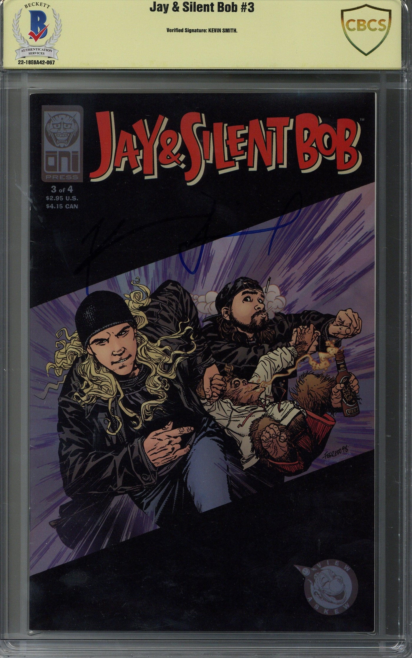 KEVIN SMITH SIGNED Jay & Silent Bob #3 Autographed CBCS