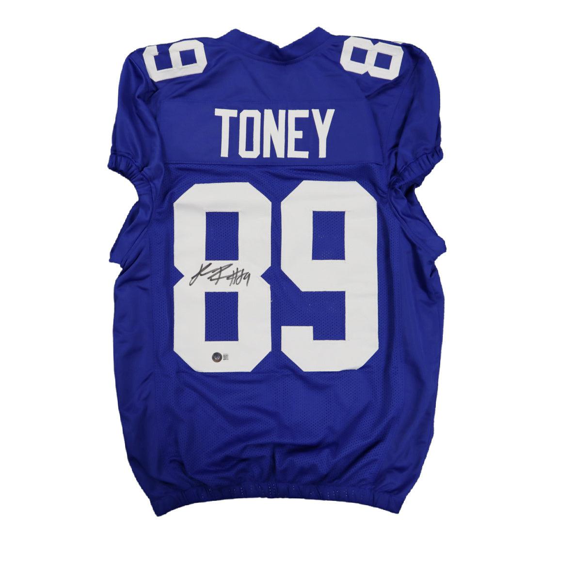 Kadarius Toney SIGNED New York Giants CUSTOM JERSEY GATORS BAS COA BLUE