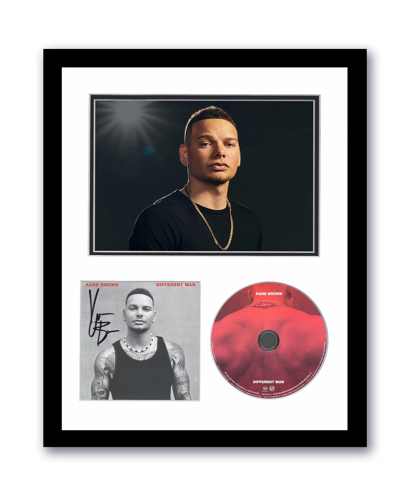 Kane Brown Autographed 11x14 Custom Framed CD Different Man Country Music ACOA 2