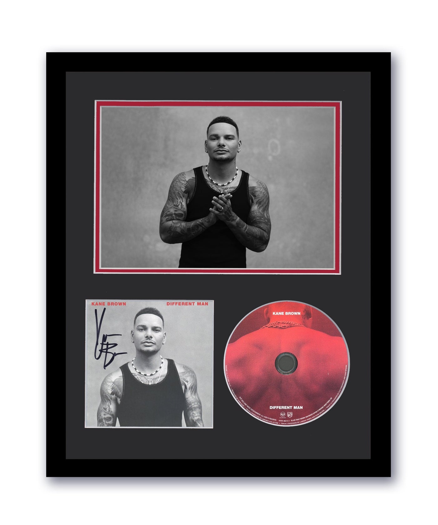 Kane Brown Autographed 11x14 Custom Framed CD Different Man Country Music ACOA 5