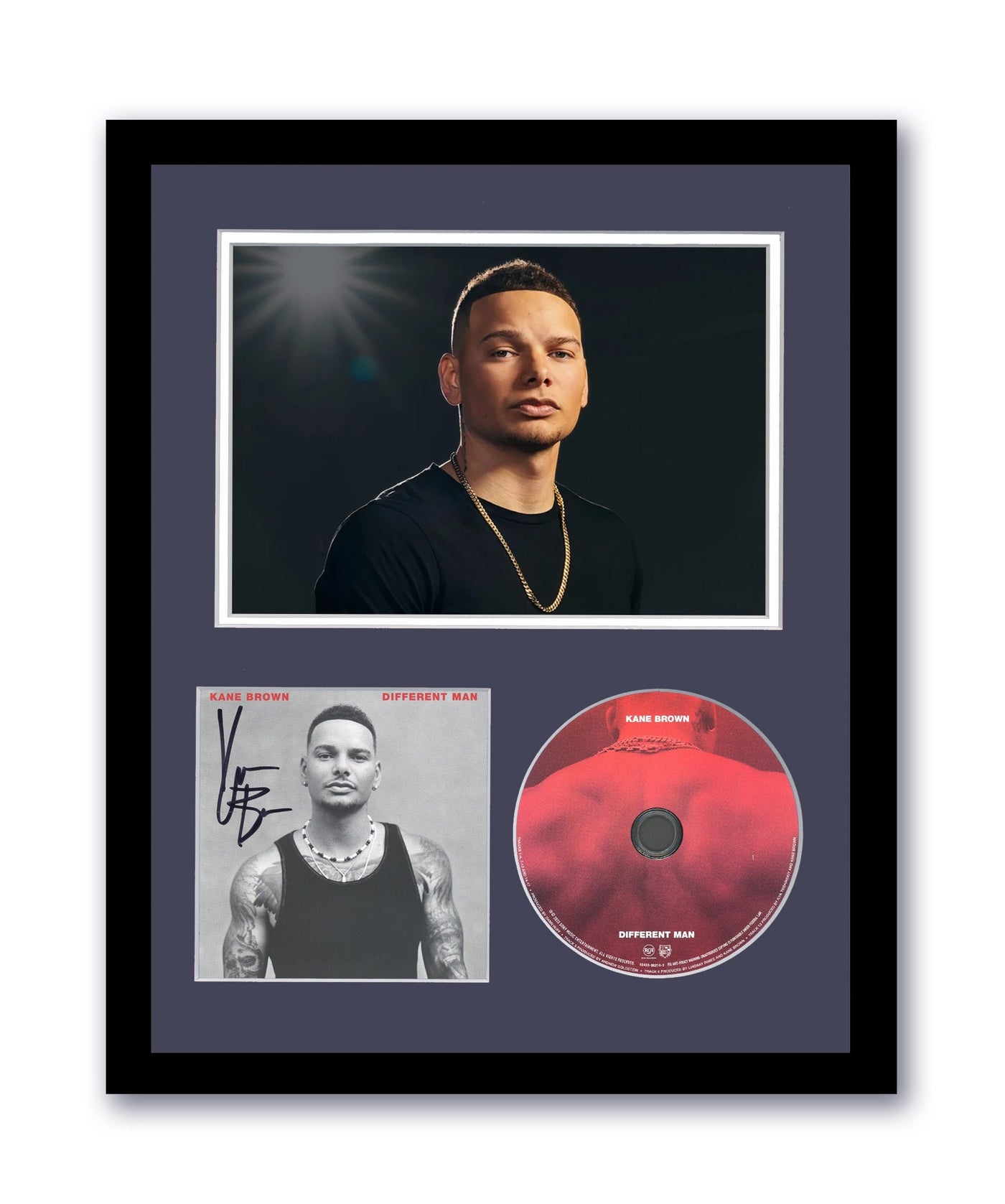 Kane Brown Autographed 11x14 Custom Framed CD Different Man Country Music ACOA