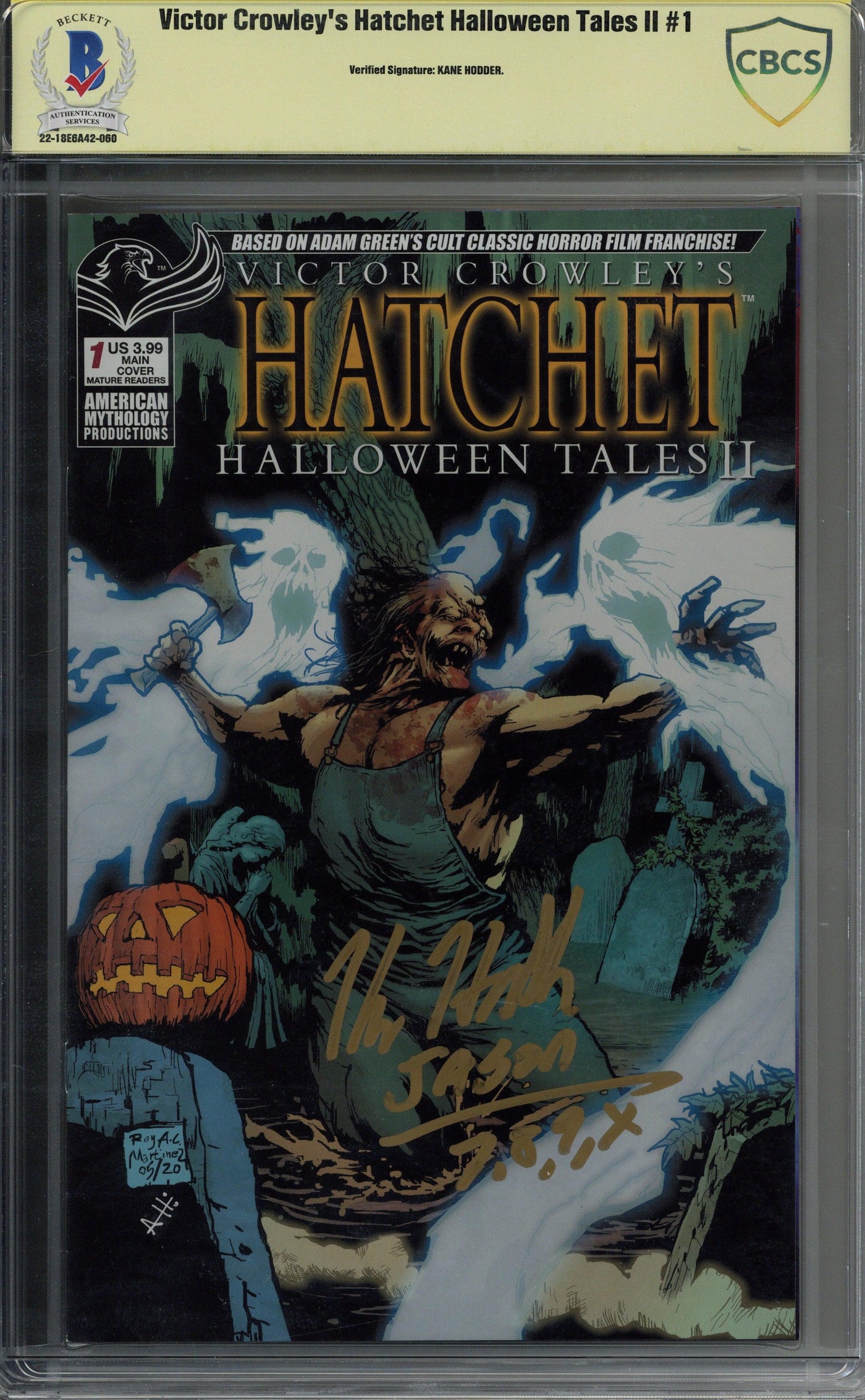Kane Hodder Signed Hatchet Halloween Tales II Comic Book CBCS