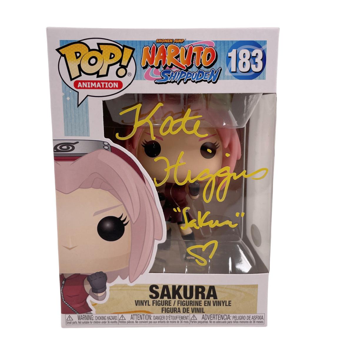 Kate Higgins Autographed Funko POP Naruto Sakura Signed JSA COA - Yellow