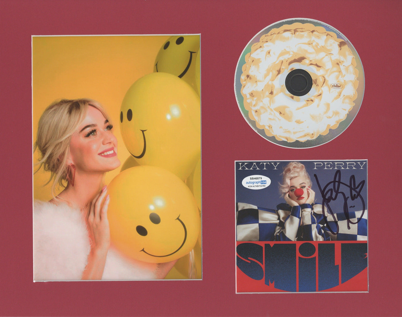 Katy Perry Signed Smile CD Cover Framed Autographed ACOA