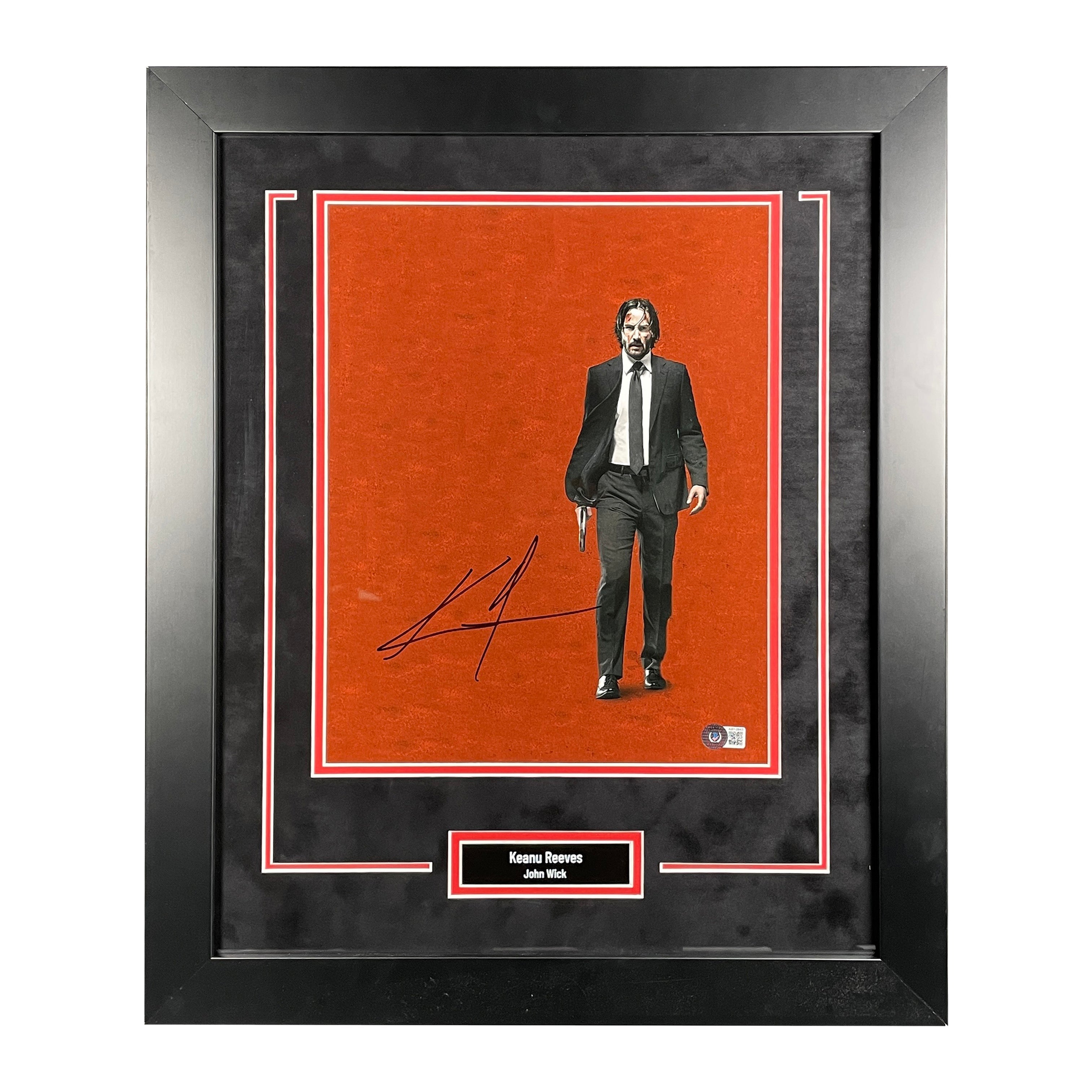 Keanu Reeves Signed 11x14 Photo John Wick Autographed Custom Framed BA ...