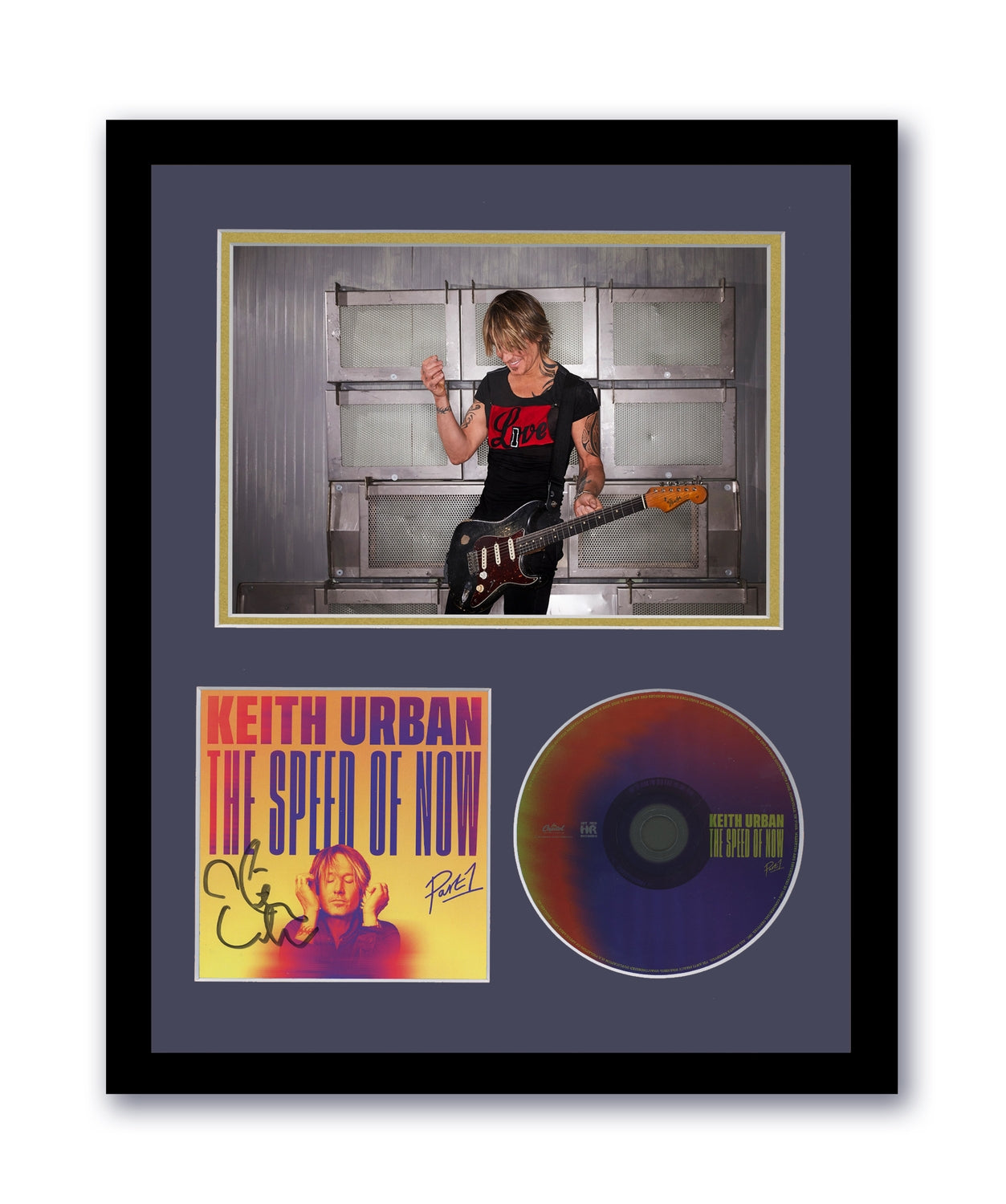 Keith Urban Autographed Signed 11x14 Framed CD Speed Of Now ACOA 3