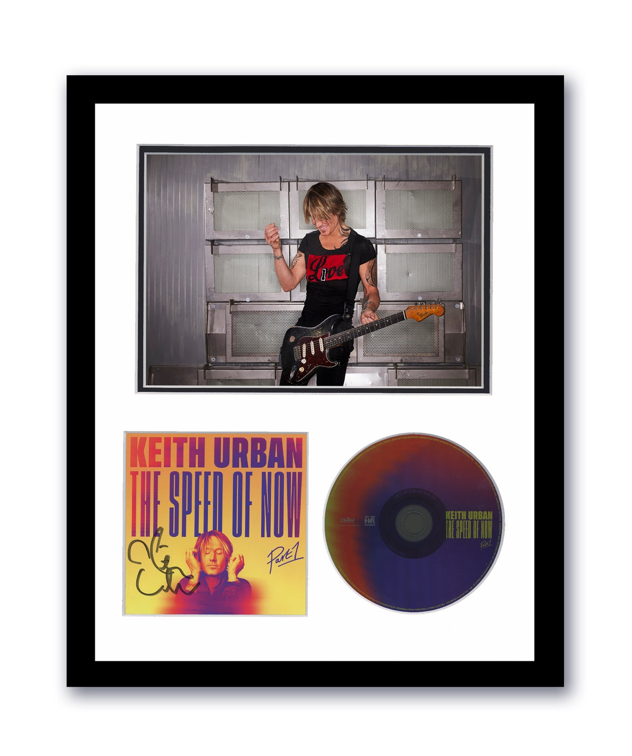 Keith Urban Autographed Signed 11x14 Framed CD Speed Of Now ACOA 4