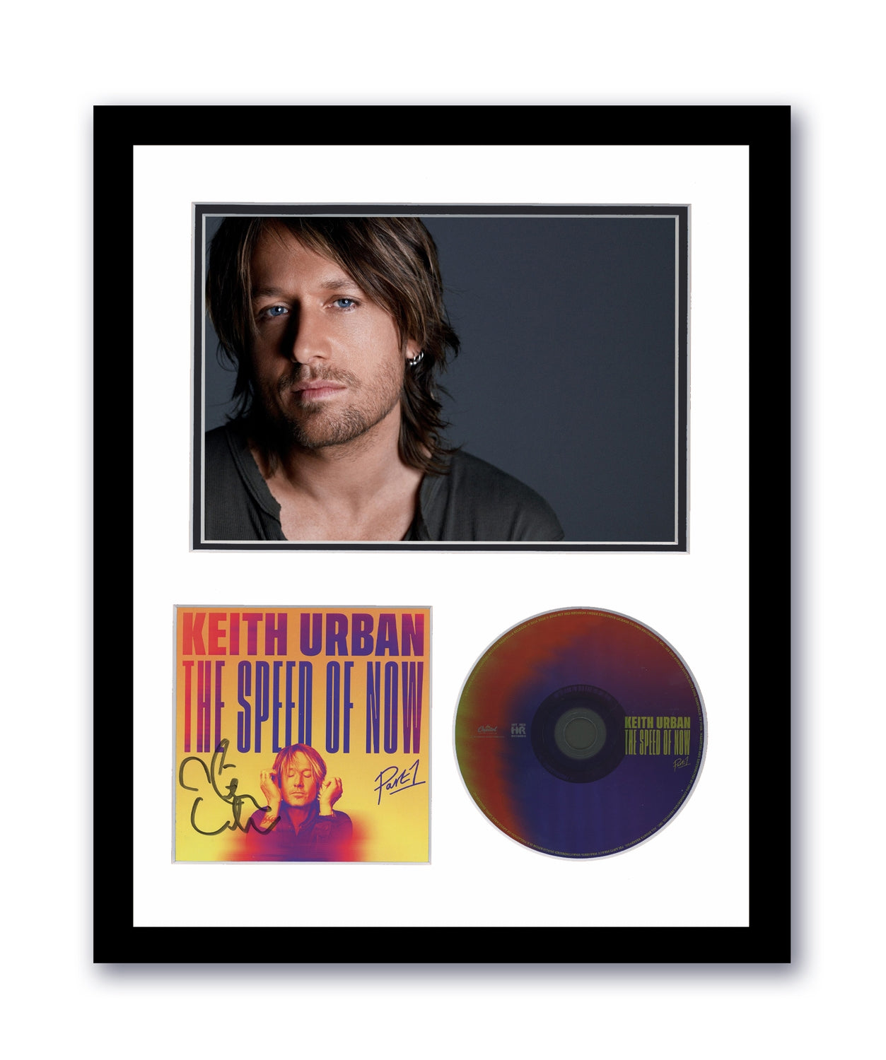 Keith Urban Autographed Signed 11x14 Framed CD Speed Of Now ACOA 6