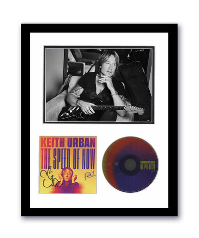 Keith Urban Autographed Signed 11x14 Framed CD Speed Of Now ACOA 8