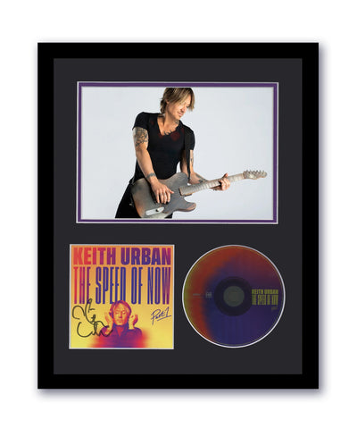 Keith Urban Autographed Signed 11x14 Framed CD Speed Of Now ACOA