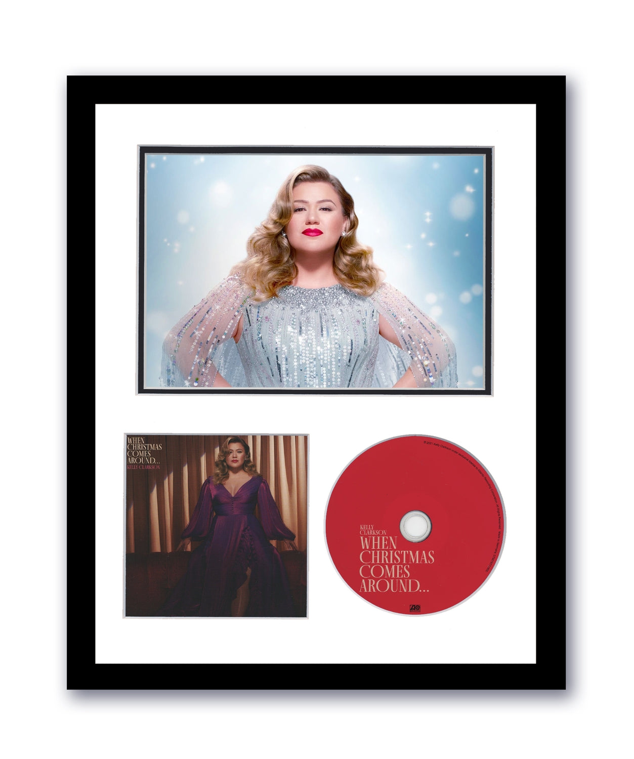 Kelly Clarkson Autographed Signed 11x14 Custom Framed CD Christmas ACOA