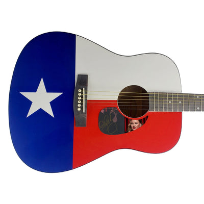 Kelly Clarkson Autographed Signed Texas Flag Acoustic Guitar American Idol ACOA