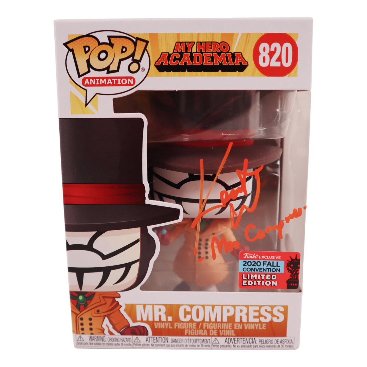 Kent Williams Signed Funko POP! My Hero Academia Mr. Compress Autographed JSA