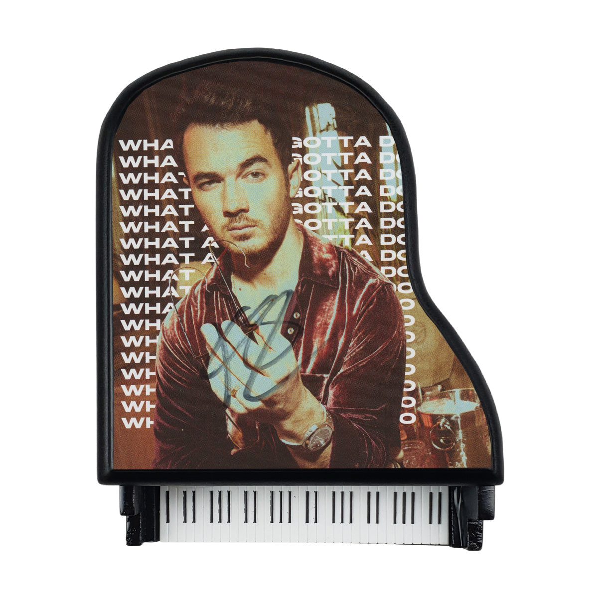 Kevin Jonas Brothers Autographed Custom Toy Mini Piano What A Man Gotta Do ACOA