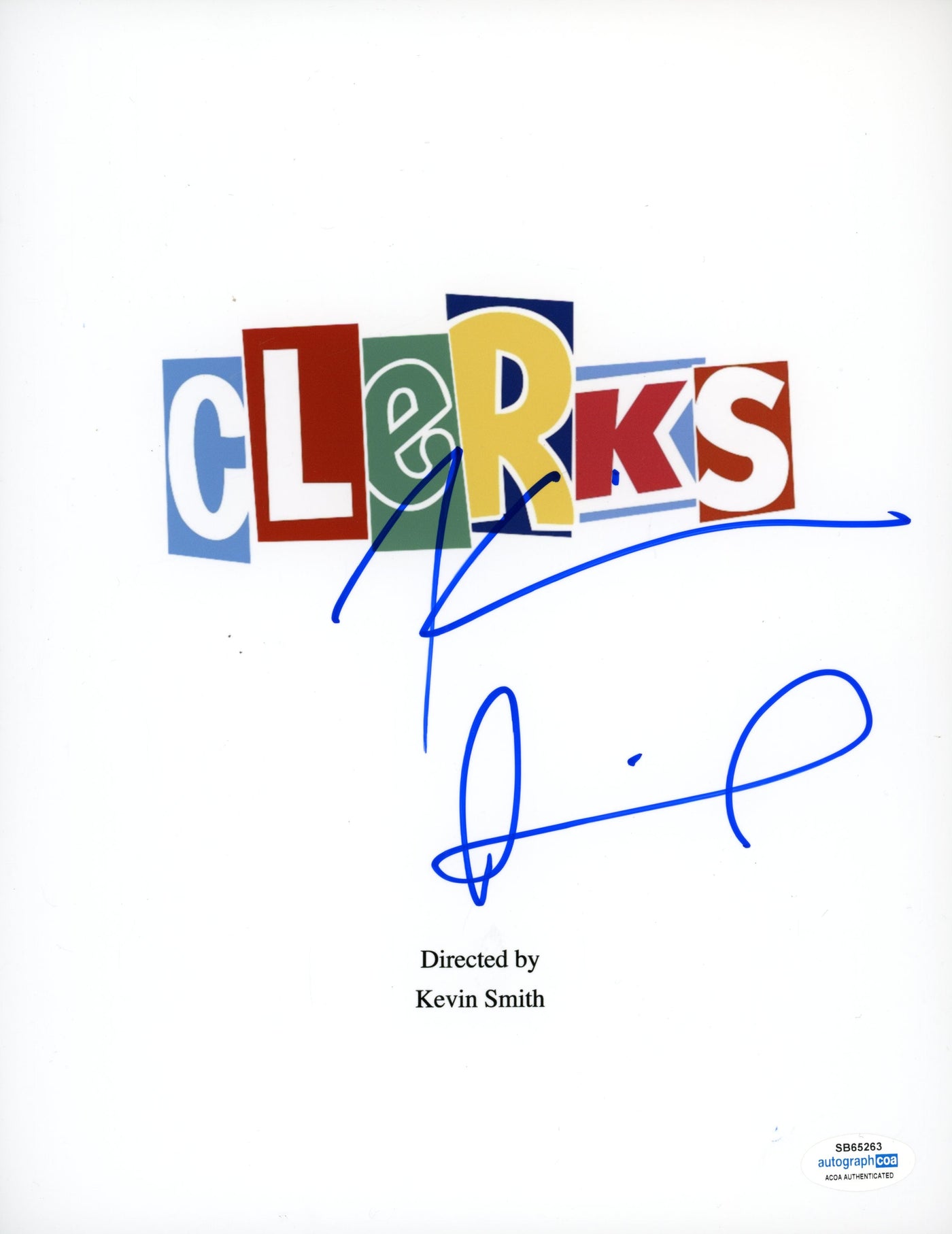 Kevin Smith Signed Clerks Movie Script Cover Autographed ACOA #2