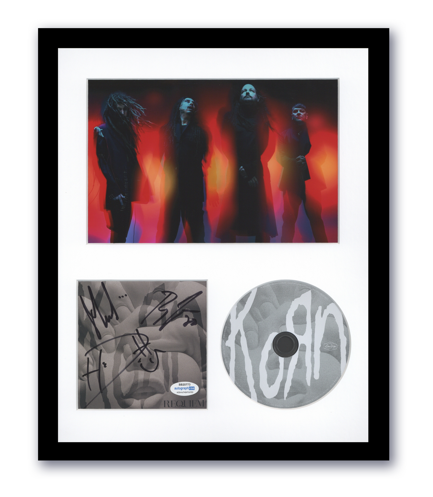 Korn Autographed Signed 11x14 Framed CD Photo Requiem ACOA