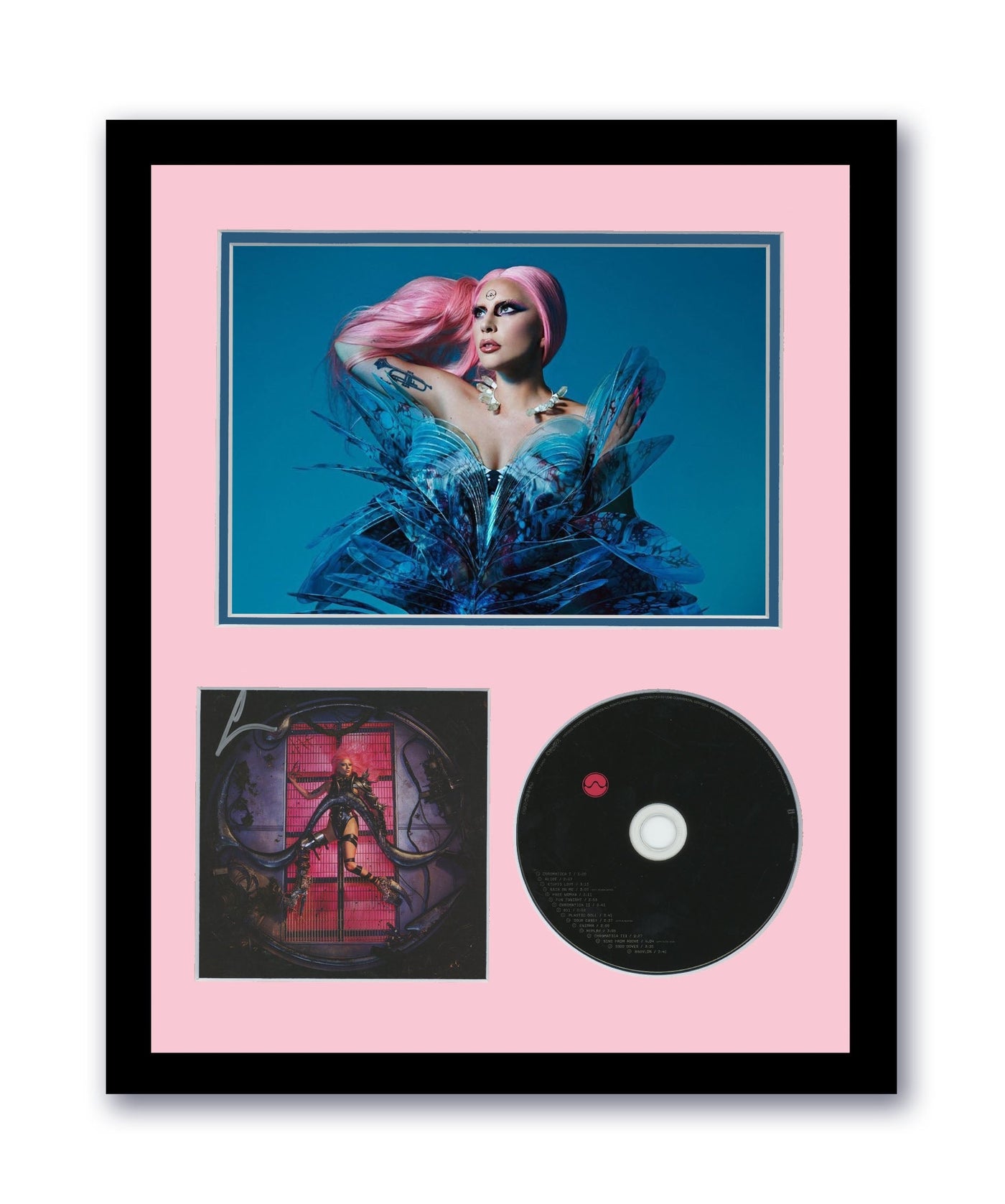 Lady Gaga Autographed Signed 11x14 Framed CD Photo Chromatica ACOA 5