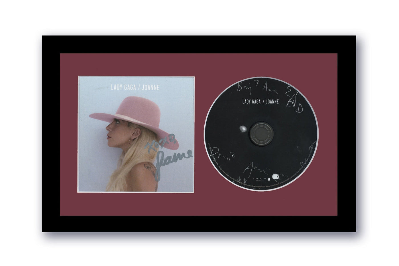 Lady Gaga Autographed Signed 7x12 Custom Framed CD Joanne ACOA 2