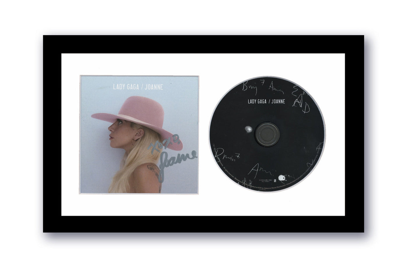 Lady Gaga Autographed Signed 7x12 Custom Framed CD Joanne ACOA 4