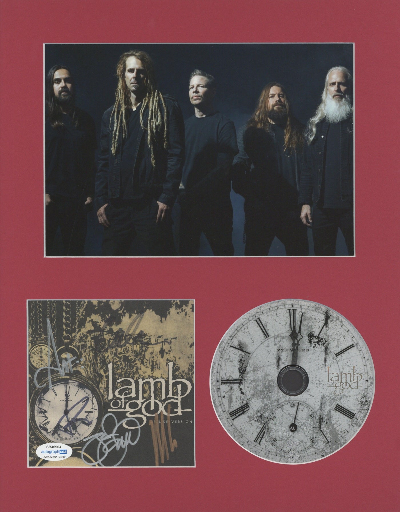 Lamb of God Framed CD Cover 11x14 Autographed ACOA