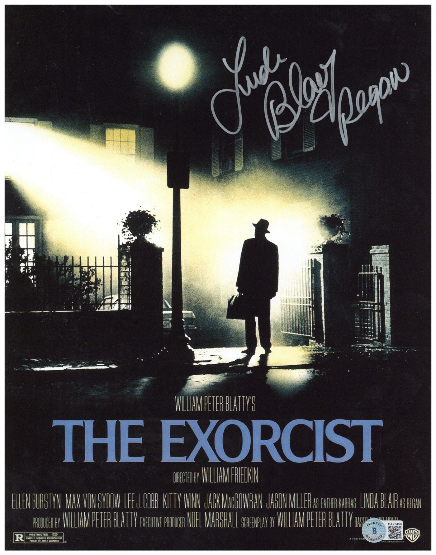 Linda Blair Signed 11x14 Photo The Exorcist Regan Autographed Beckett COA
