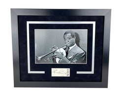 Image of Louis Armstrong Autographed Signed 16x20 Framed Display Jazz ACOA