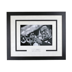 Image of Louis Armstrong Autographed Signed 16x20 Framed Photo Display Jazz ACOA 2