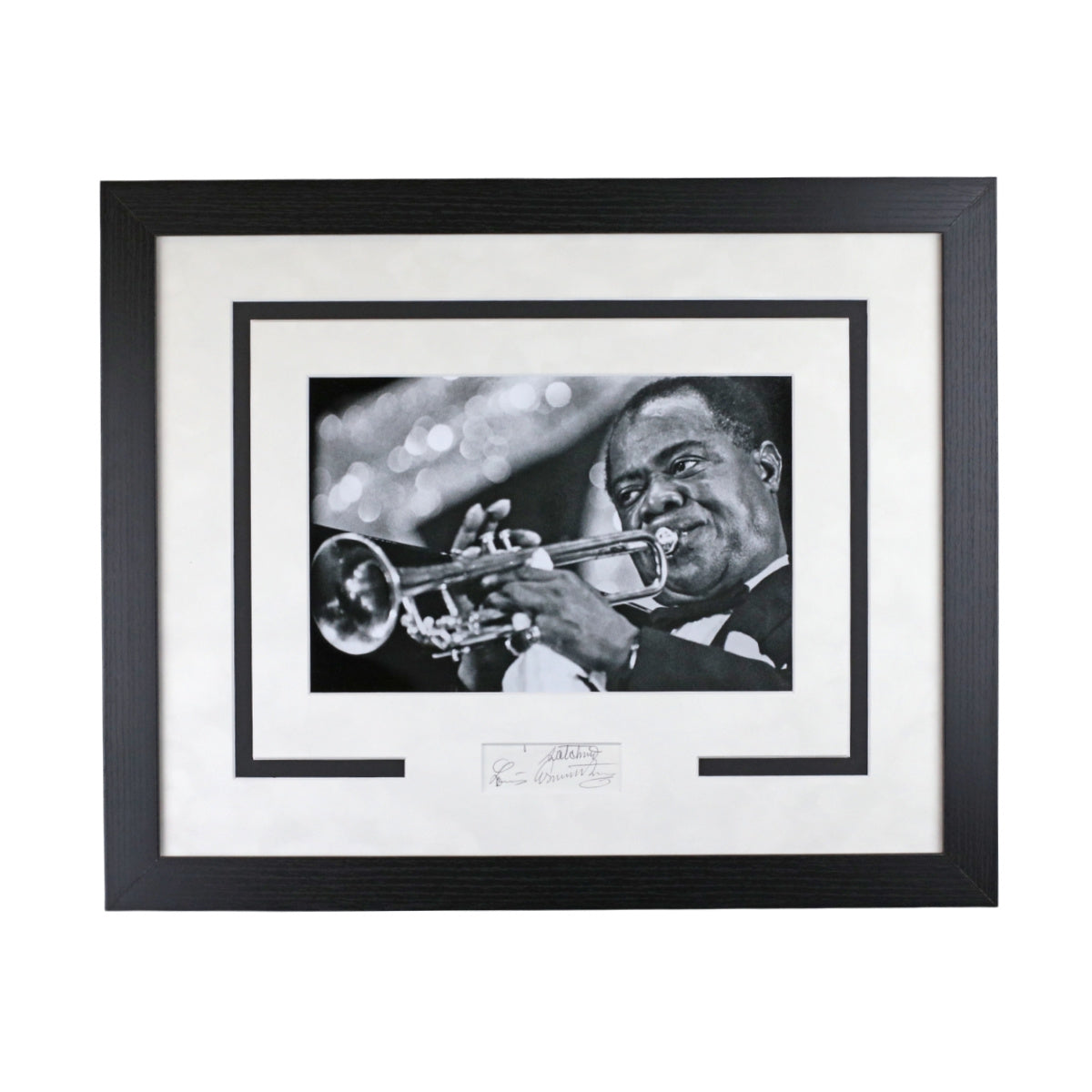 Louis Armstrong Autographed Signed 16x20 Framed Photo Display Jazz ACOA 2