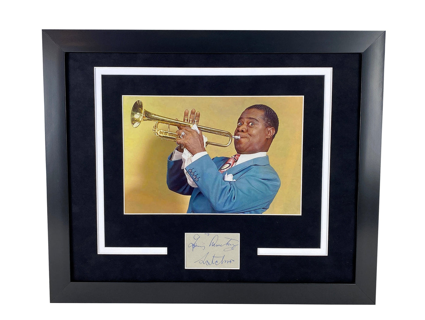 Louis Armstrong Autographed Signed 16x20 Framed Photo Display Jazz ACOA