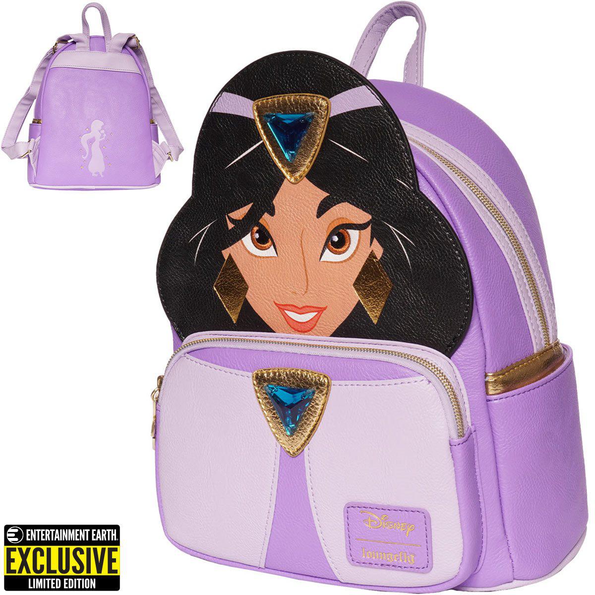 Loungefly Disney Aladdin Princess Jasmine Purple Outfit Cosplay Mini-Backpack - EE