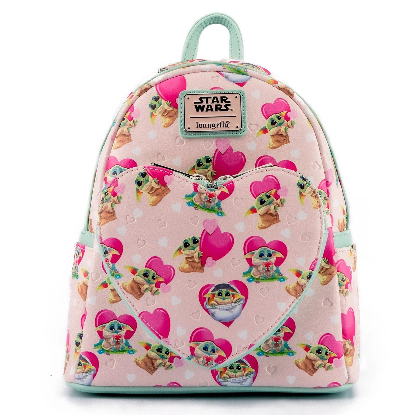 Loungefly Disney Mini Backpack - Star Wars Mandalorian Grogu Valentines | Officially Licensed